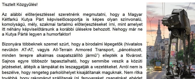 Kovács Gergely kitiltaná a birodalmi lépegetőket Budapestről