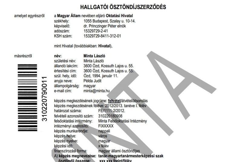 Személyre szabott hallgatói szerződések: ha nem tetszik, lehet fizetni