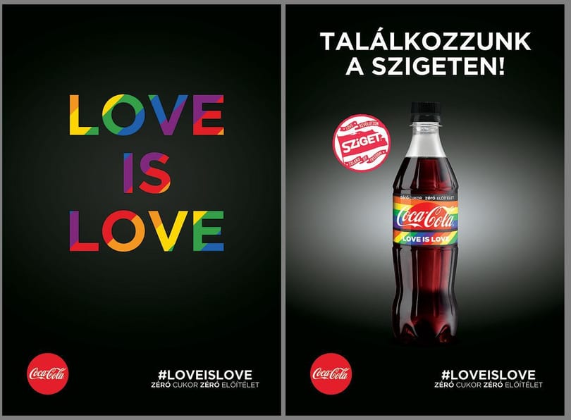 Marketingdíjat kapott a Coca-Cola szivárványos kampánya
