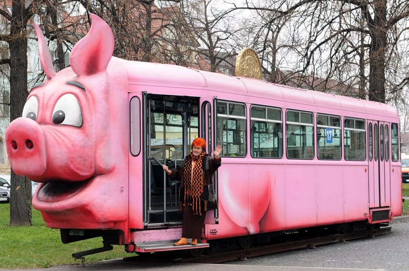 Fotó: már villamosa is van a stuttgarti malacmúzeumnak