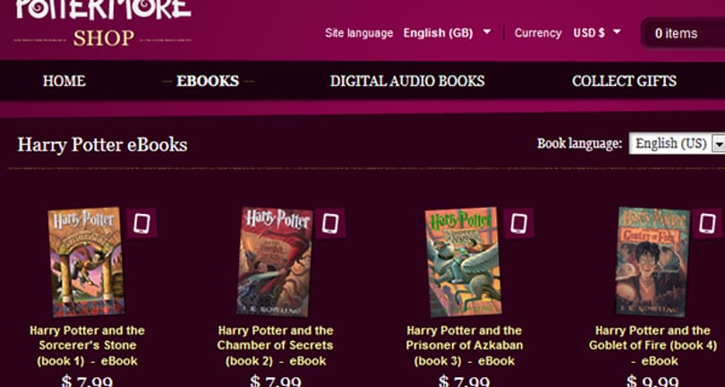 Megjelent a Harry Potter sorozat, e-könyv formátumban is