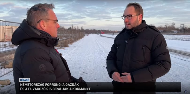 Az Alapjogokért Központ Németországba utaztatott szakértőjével forgatott „dokumentumfilmet” a németek problémáiról az M1