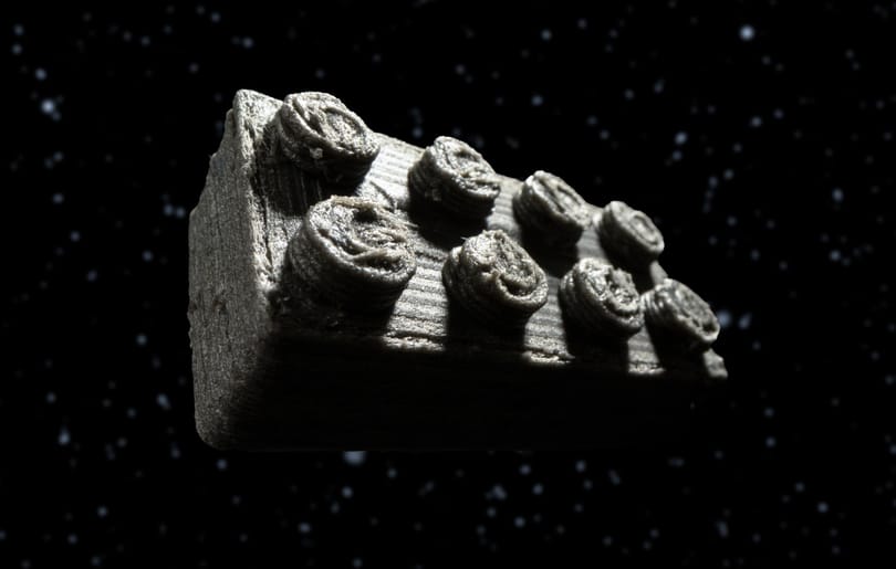 Ledarált egy 4,5 milliárd éves meteoritot az Európai Űrügynökség, Lego kockát nyomtatott belőle