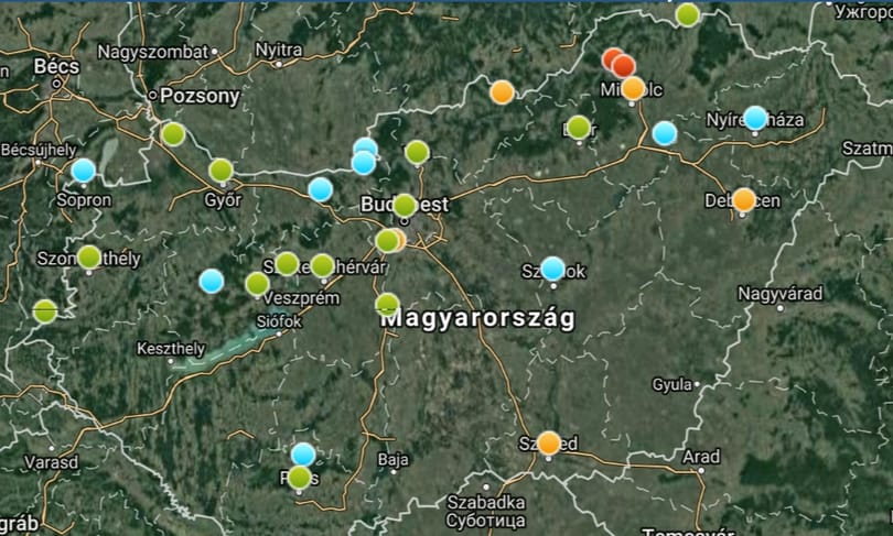 Ezeken a településeken veszélyes, egészségtelen a levegő – térkép