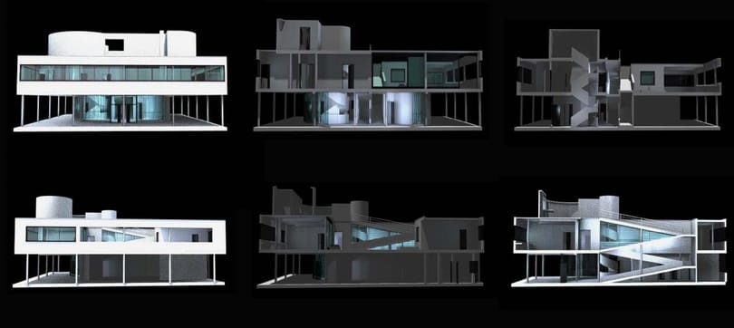 CAD Párbaj a Villa Savoye körül