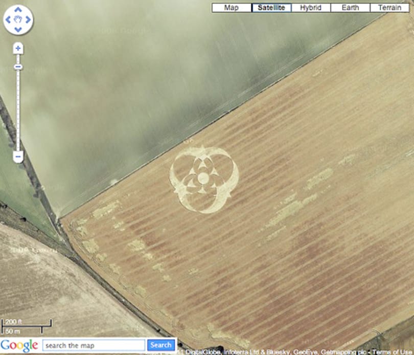 Gabonakörök a Google Earth-ben. Galéria.
