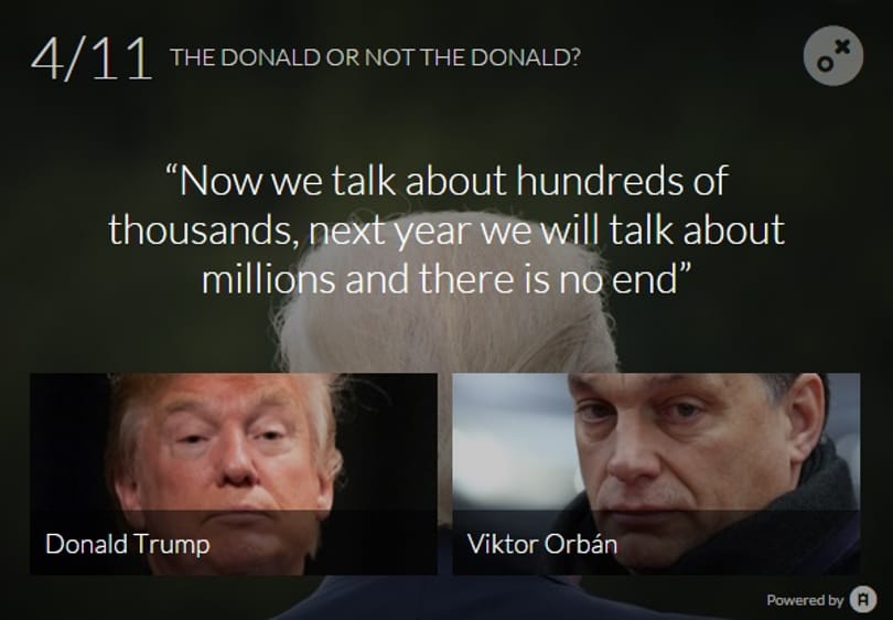 Ki mondta, Orbán Viktor vagy Donald Trump? - tesztkérdés