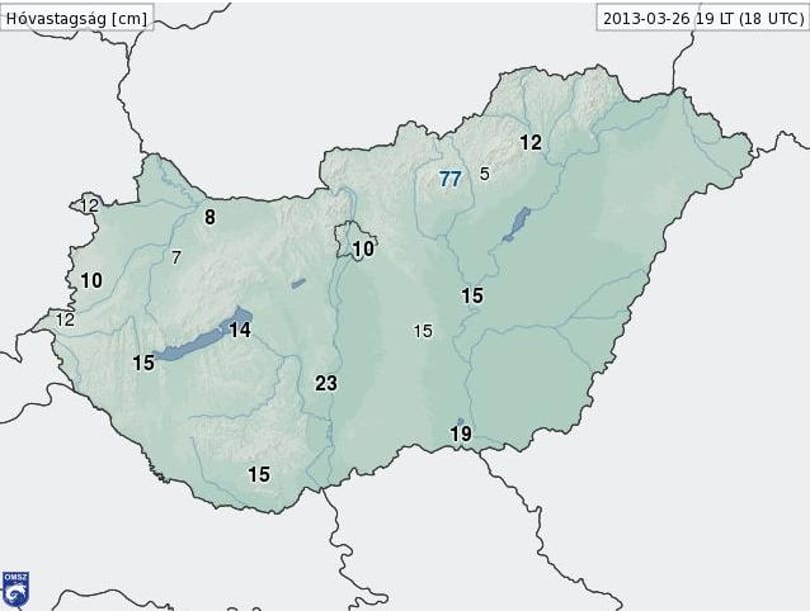 Majdnem 80 centis a hó Kékestetőn