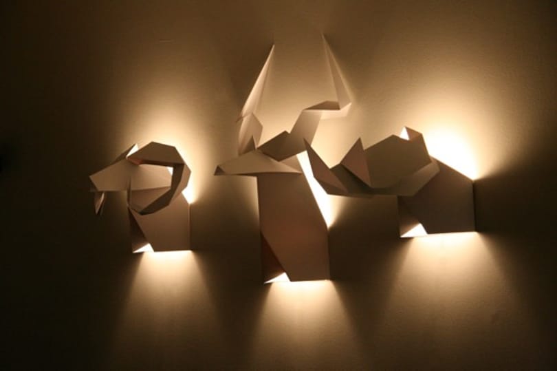 Origami lámpák