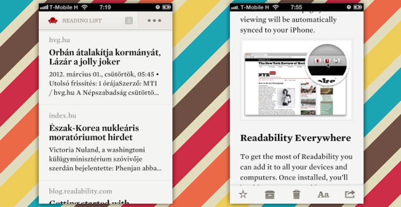 Már letölthető a Readability iPhone-ra és iPadre!