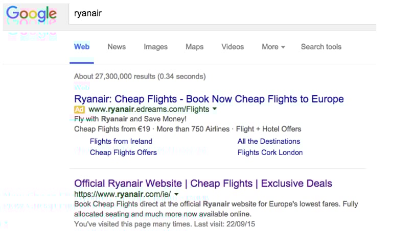 Kiakadt a Ryanair a Google-ra a screenscraper oldalak miatt