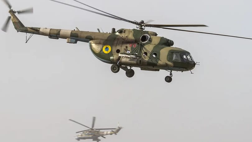 Baleset miatt lezuhant két ukrán harci helikopter