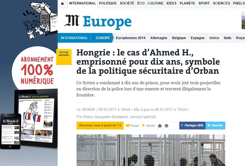 Orbán szír elítéltjével interjúzott a Le Monde