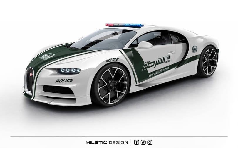 A Bugatti Chironnak is lenne helye a híres dubaji rendőrautó-flottában