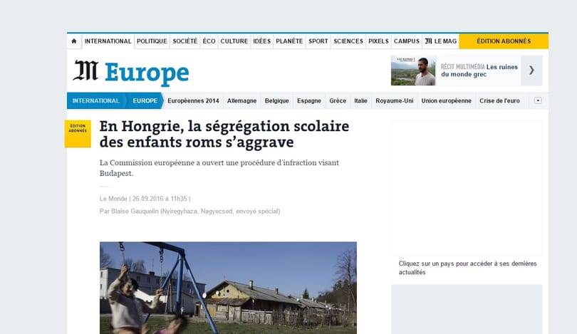 Nyíregyházáról jelentkezett be a Le Monde