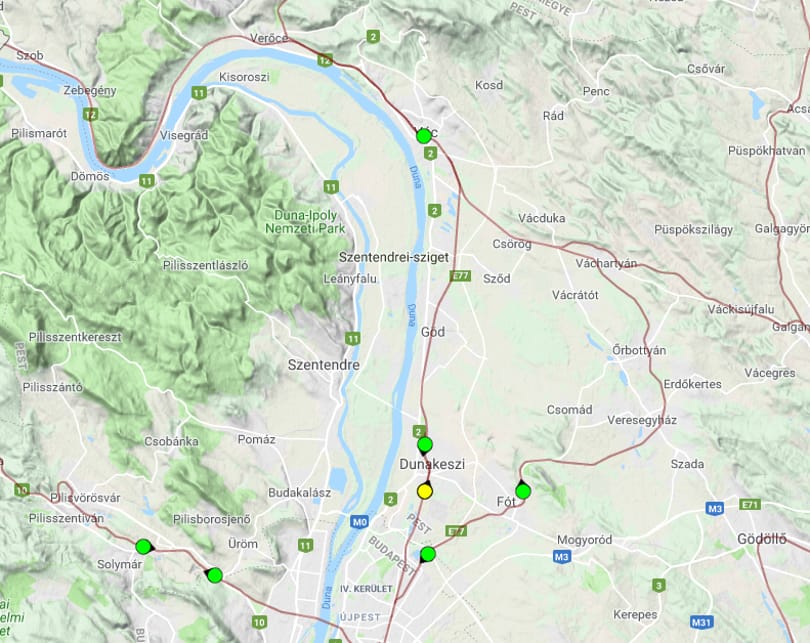Index: Egymással szemben álló vonatok miatt bénult meg a váci vasútvonal