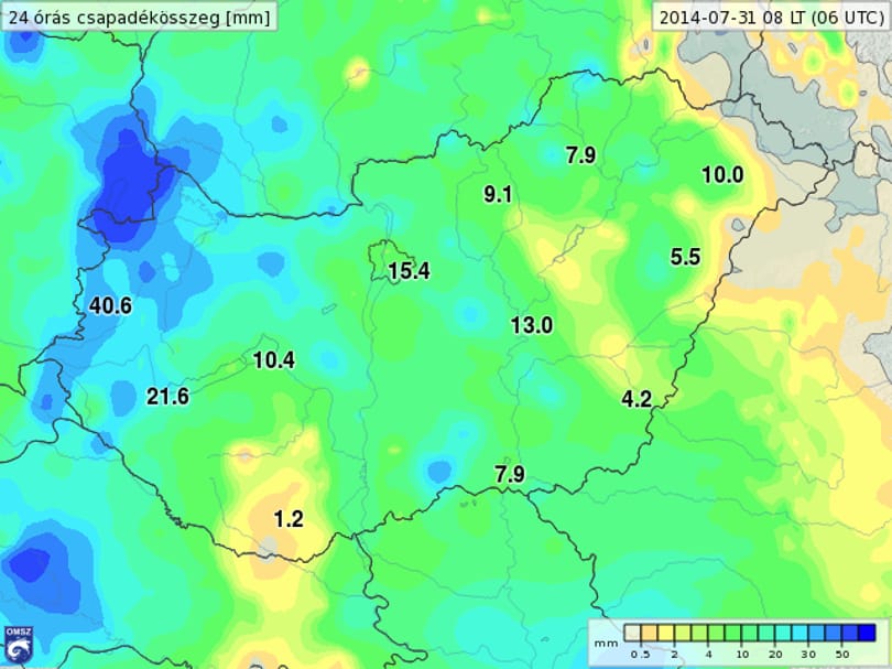 14 centivel nőtt a Fertő tó vízszintje az eső miatt