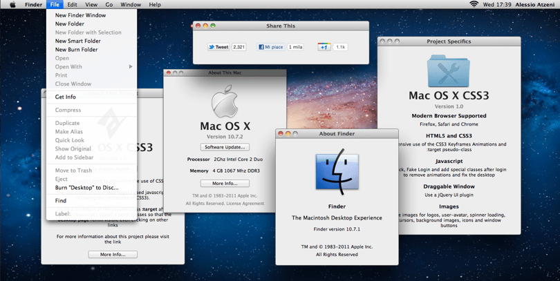 Készül az OS X Lion webes változata, HTML5 és CSS3 alapon!