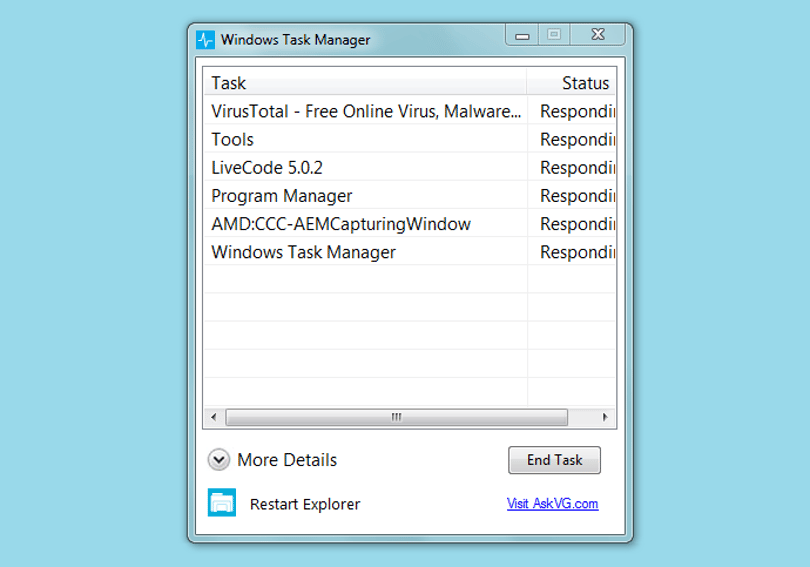 Windows 8 stílusú Feladatkezelő a Windows korábbi verzióihoz, ingyen