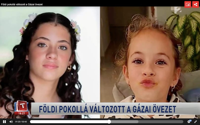 A Hamász által elrabolt magyar kislányok édesanyja: 