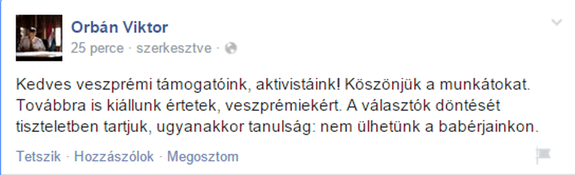 Rendkívüli ülést tart a Fidesz elnöksége Veszprém miatt