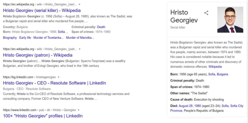A Google véletlenül sorozatgyilkost csinált egy ártatlan mérnökből