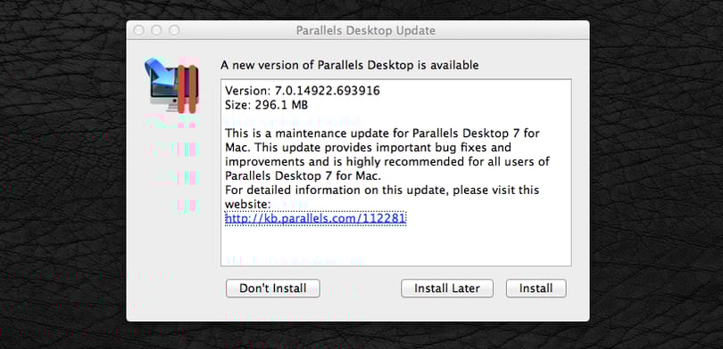 Választható teljes képernyős mód a Parallels 7 első frissítésében