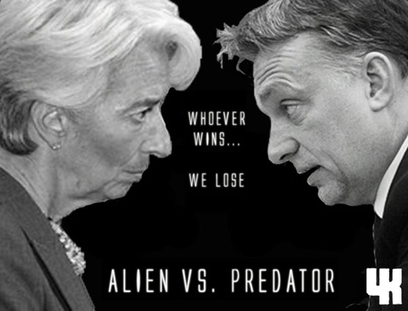 Alien vs. Predator: plakátot tervezett Orbánról és Lagarde-ról a 4K! 