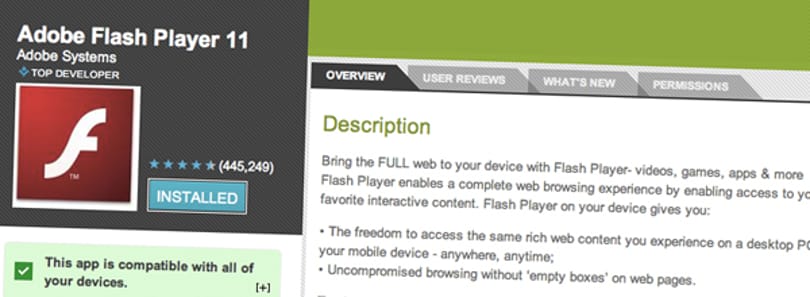 Nem lesz Flash egy ideig az Ice Cream Sandwich-re