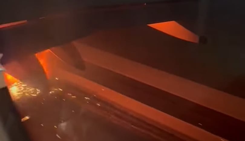 Felszállás közben gyulladt ki egy Airbus A320-as hajtóműve – videó