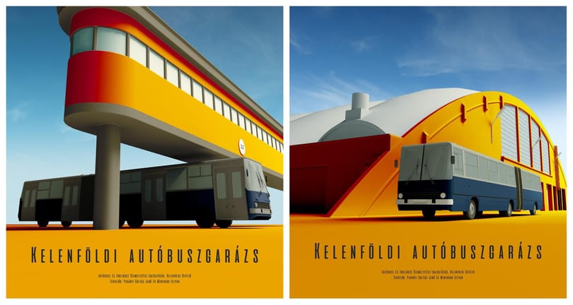 Csodálatos plakátok készültek a kelenföldi buszgarázs nyílt napjához