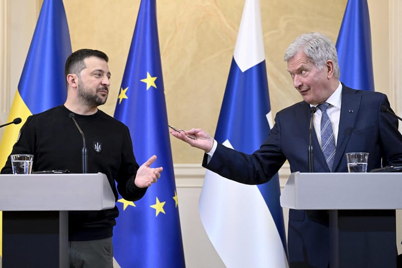 Zelenszkij Helsinkiben sürgette az ukrán NATO-csatlakozást