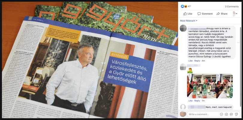 No komment: kámforrá vált egy hozzászólás Borkai Zsolt Facebook-oldalán