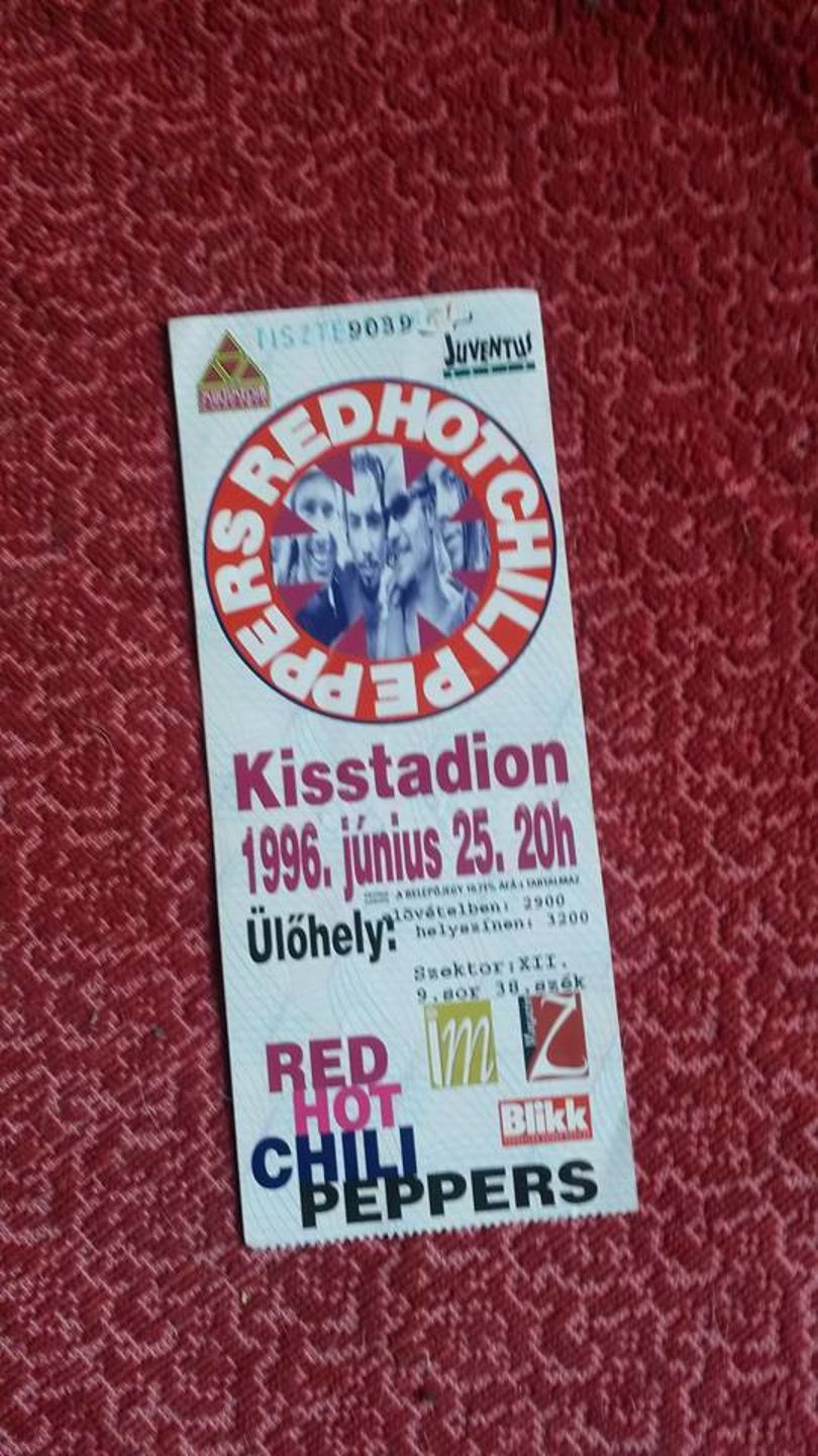 Ilyen volt a jegy az előző RHCP-koncertre