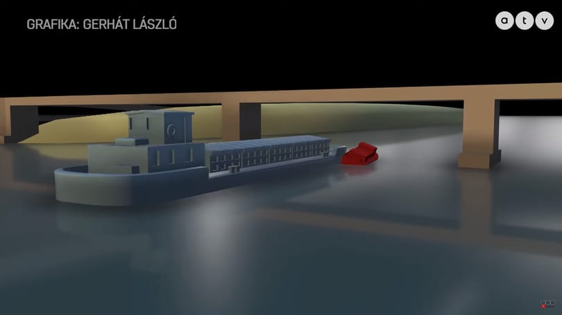Új videóanimáció mutatja be a Dunán történt súlyos hajószerencsétlenséget