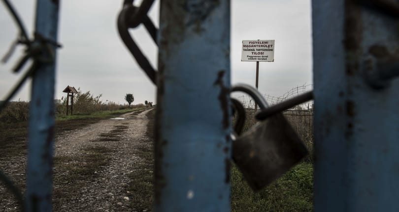 Haverok tava Hatvanban, fegyveres őrrel védett terület