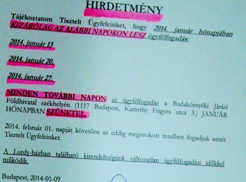 Minimumra vágták az ügyfélfogadást a földhivatalokban