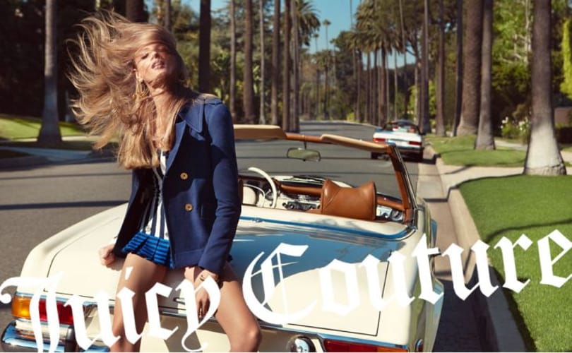 Anna Selezneva a Juicy Couture-nak állt modellt autóval és pálmákkal