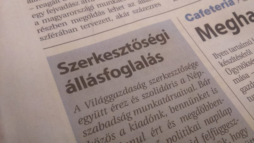 A Mediaworks kiadón belül is megdöbbentek a Népszabadság felfüggesztésén