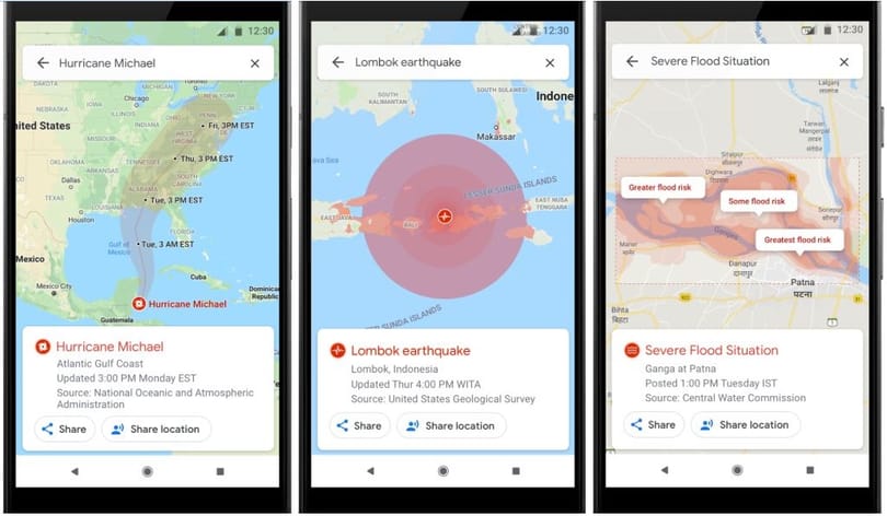Okosodik a Google Maps, árvizeket, földrengéseket és hurrikánokat is jelez majd