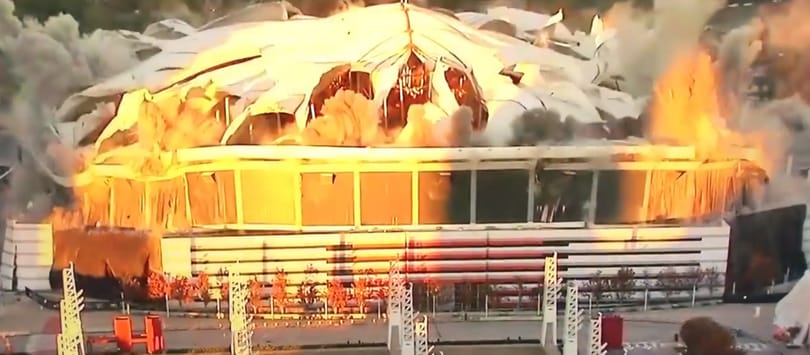 2 tonna robbanószerrel búcsúztatták az atlantai stadiont – videó