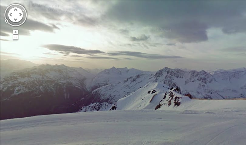 Népszerű síparadicsomok a Google Street View-ban