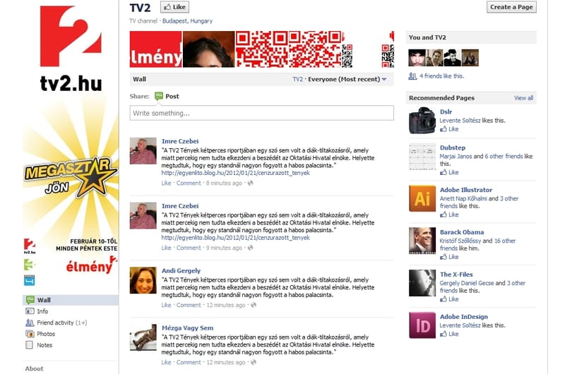 Cenzúrázott a Tv2? Az olvasók tűz alá vették a Facebook-oldalukat