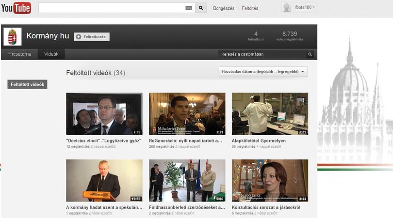 A YouTube-on nyomulnak Orbánék