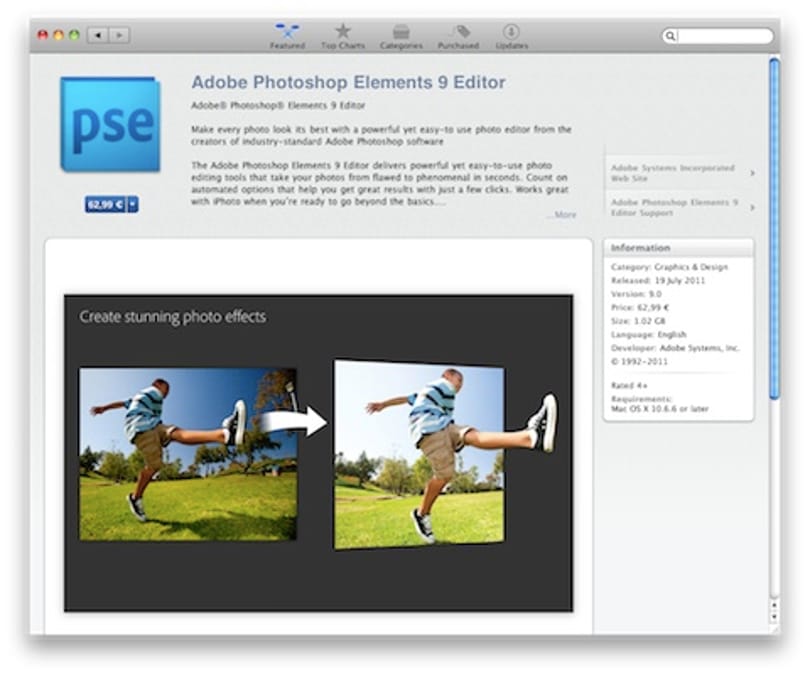 Az App Store-ban is megvásárolható a Photoshop Elements 9
