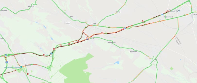 Tömegkarambol volt az M3-ason, 17 kilométeres volt a dugó