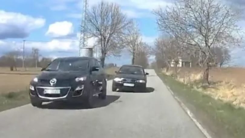 Szerencsére nem meglepődött az autós, hanem reflexből cselekedett - videó