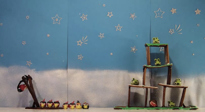 Angry Birds játék készítése mézeskalácsból és marcipánból [videó]