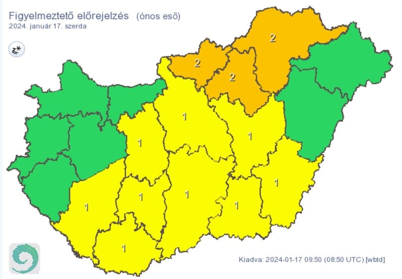Alakul a jégpálya az utakon az ónos eső miatt