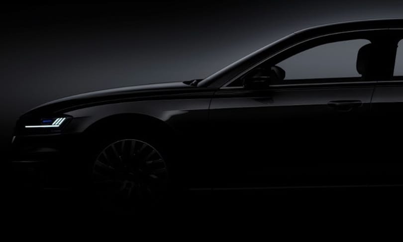 Audi A8: hivatalos kedvcsináló fotón az érkezőben lévő luxuslimuzin